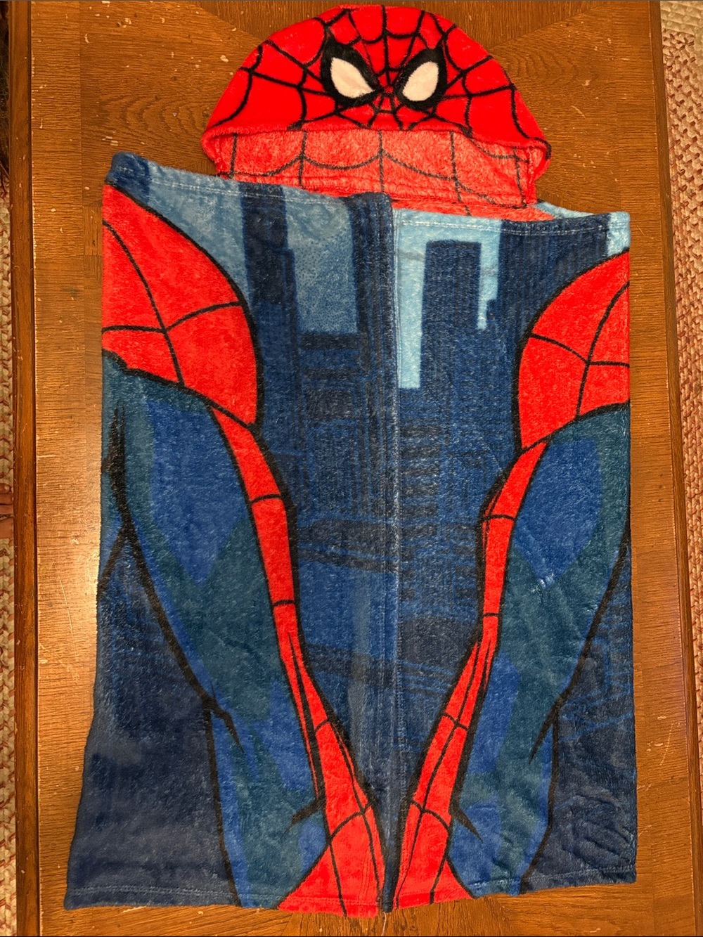 Marvel Spiderman Kids Hooded Silk Touch Throw Blanket